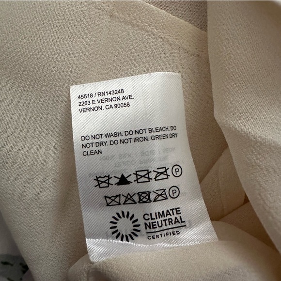 Reformation Beige Floral Genesis Off The Shoulder Back Smoking Silk Dress size 8 - Picture 10 of 13